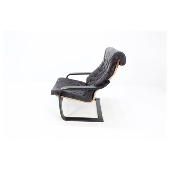 Image 1 of Chaise poème en cuir vintage de Noboru Nakamura pour Ikea, 1970
