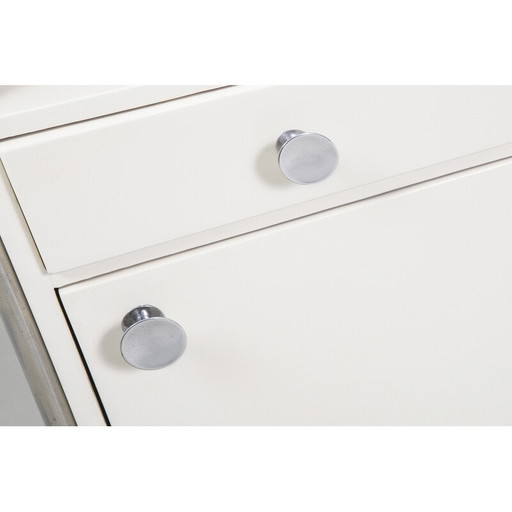 Paire de tables de chevet Bauhaus en acier chromé et bois laqué pour Sab, Tchécoslovaquie 1930