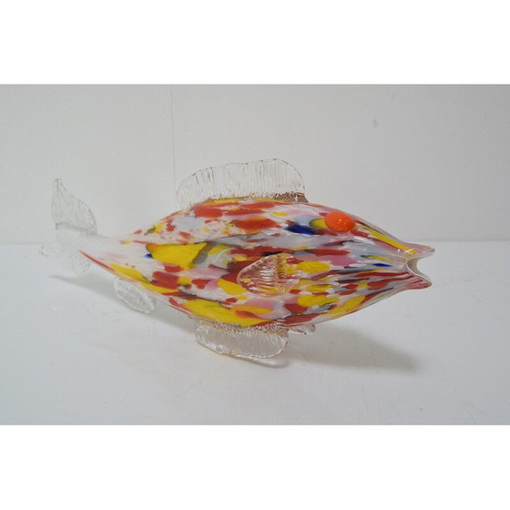 Image 1 of Poisson en verre vintage par Novy Bor, Tchécoslovaquie 1970