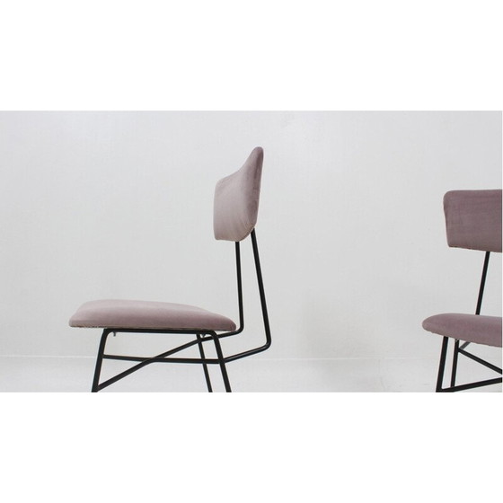 Image 1 of Ensemble de 4 chaises de salle à manger italiennes vintage, années 1950