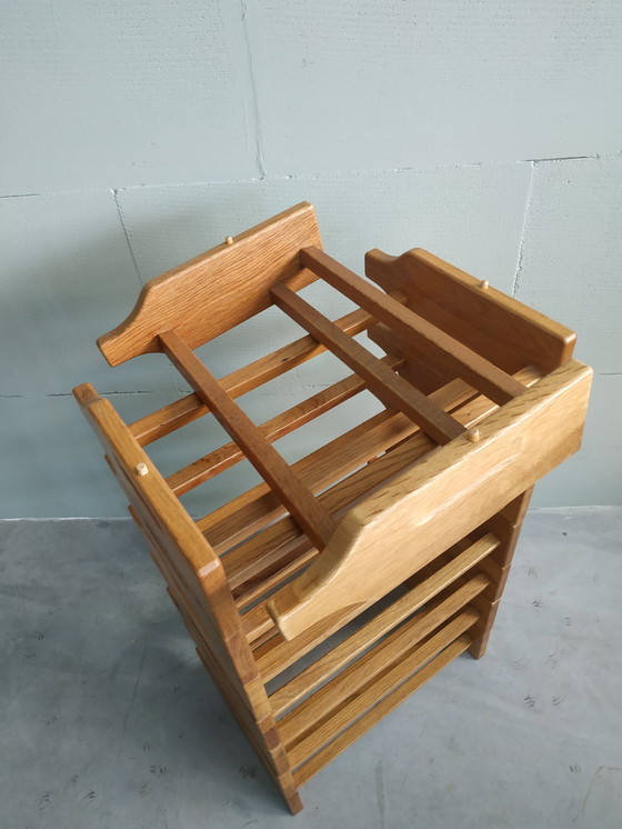 Image 1 of Porte-bouteilles en chêne de style scandinave des années 70