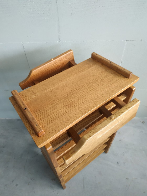 Image 1 of Porte-bouteilles en chêne de style scandinave des années 70