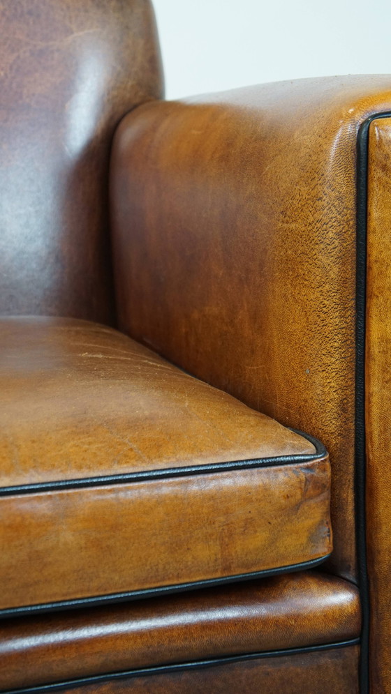 Image 1 of Fauteuil Art Déco en peau de mouton/ Fauteuil