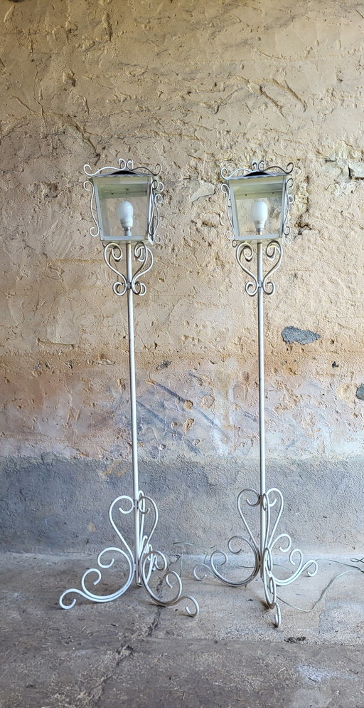 Lampadaire En Fer Forgé (*2)