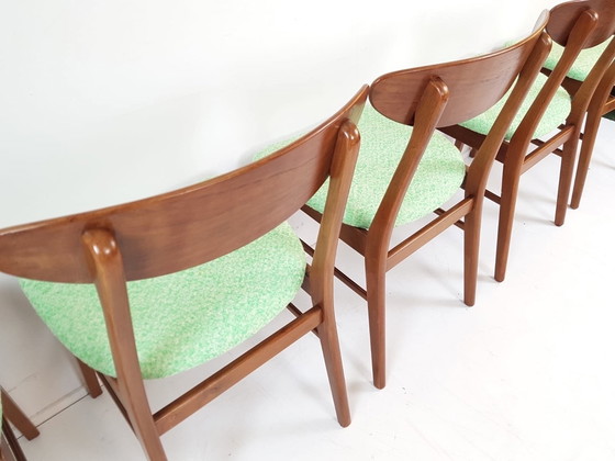 Image 1 of 5 Danish Farstrup Dining Chairs | Green New Upholstered