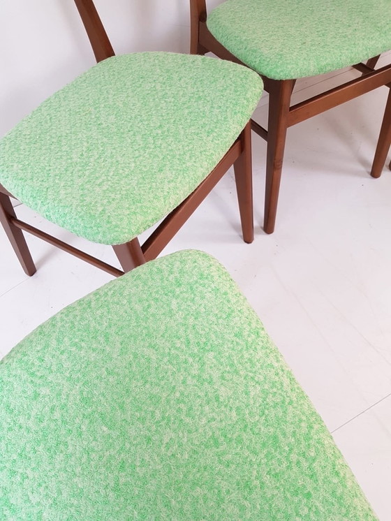 Image 1 of 5 Danish Farstrup Dining Chairs | Green New Upholstered
