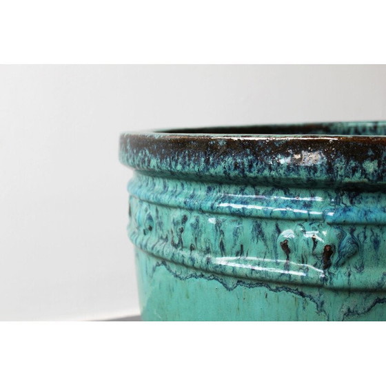 Image 1 of Jardinière vintage en terre cuite vernissée