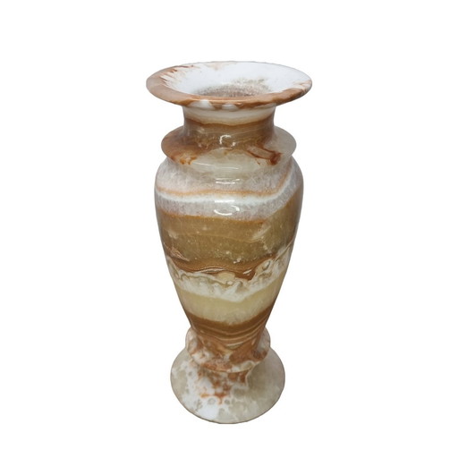 Grand vase vintage en marbre onyx