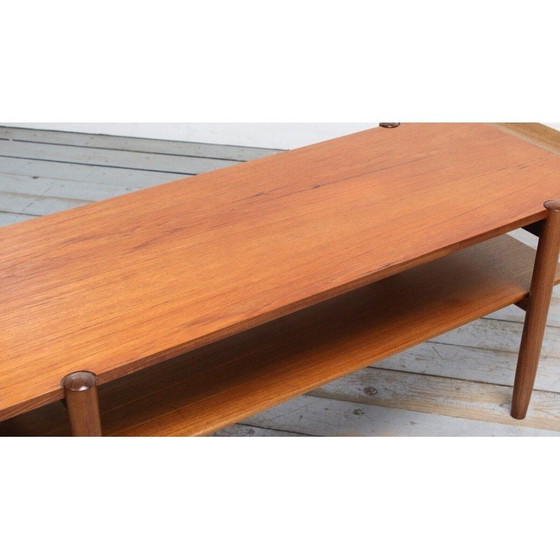 Image 1 of Table basse vintage à 2 niveaux en teck, Danemark