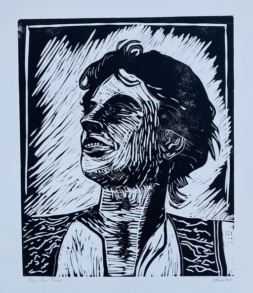 Hendrik Kist - Lino Portrait - Vintage