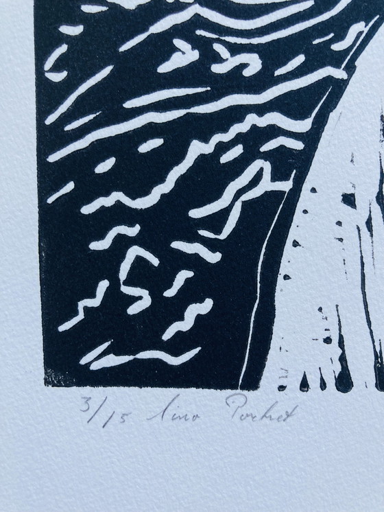 Image 1 of Hendrik Kist - Lino Portrait - Vintage