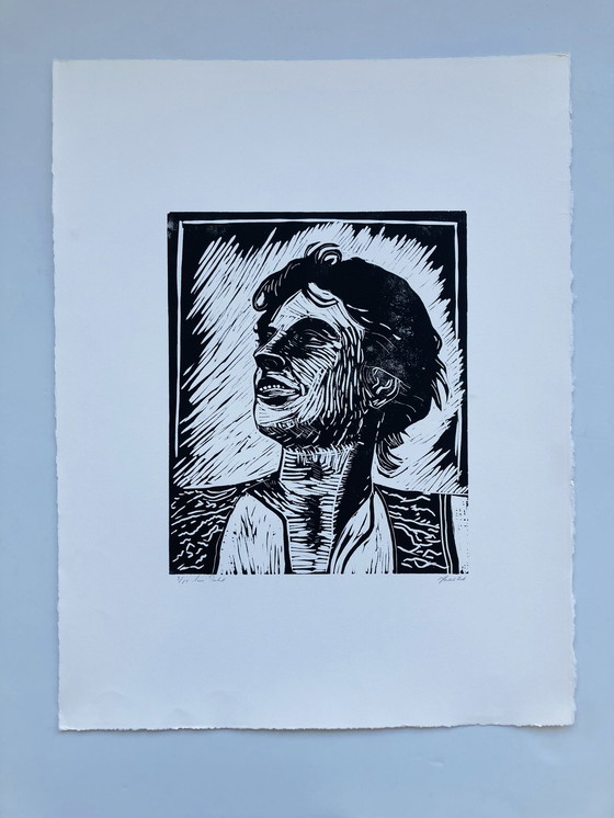 Image 1 of Hendrik Kist - Lino Portrait - Vintage