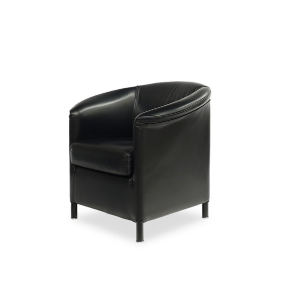 Image 1 of Wittmann Aura | Fauteuil en cuir noir