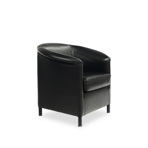 Image 1 of Wittmann Aura | Fauteuil en cuir noir