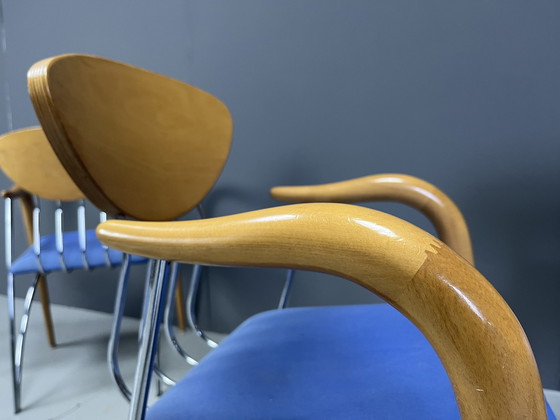 Image 1 of Ensemble de 6 chaises de salle à manger vintage par Sedex Italie, 1990S