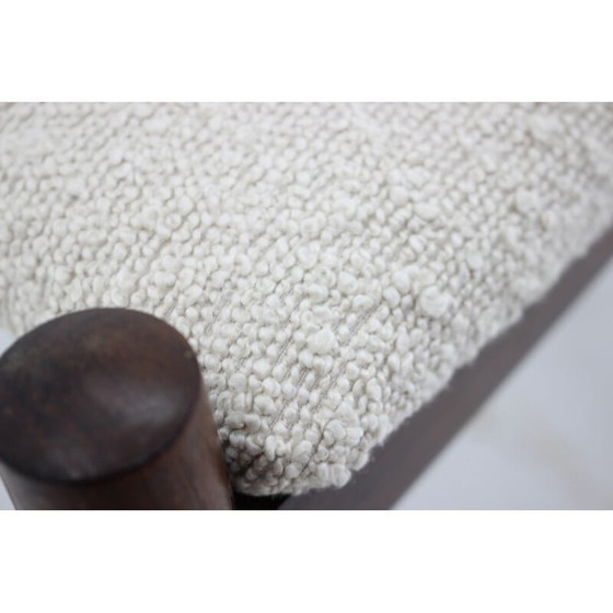 Image 1 of Tabouret vintage danois en bouclé