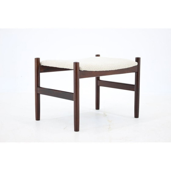 Image 1 of Tabouret vintage danois en bouclé