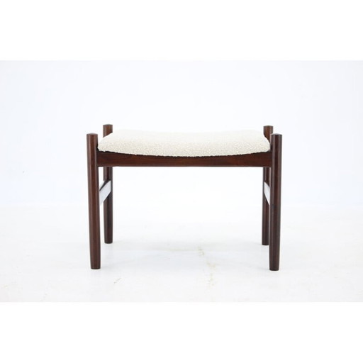 Tabouret vintage danois en bouclé