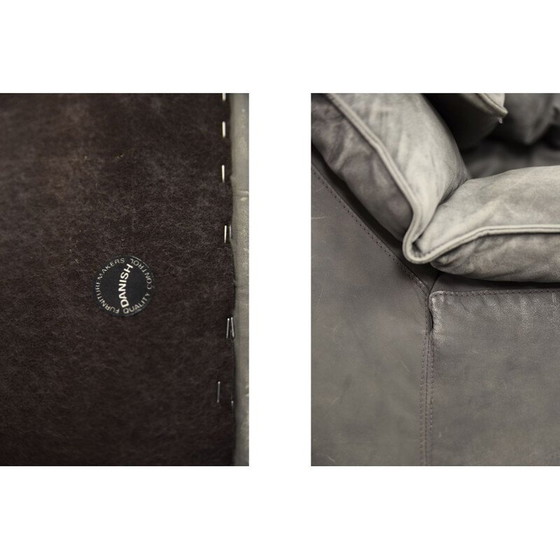 Image 1 of Fauteuil vintage danois en cuir Monza par Jens Juul Eilersen pour Niels Eilersen, 1970