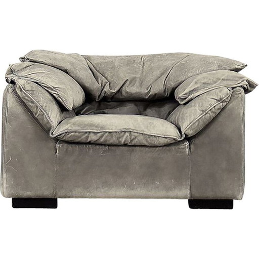 Fauteuil vintage danois en cuir Monza par Jens Juul Eilersen pour Niels Eilersen, 1970