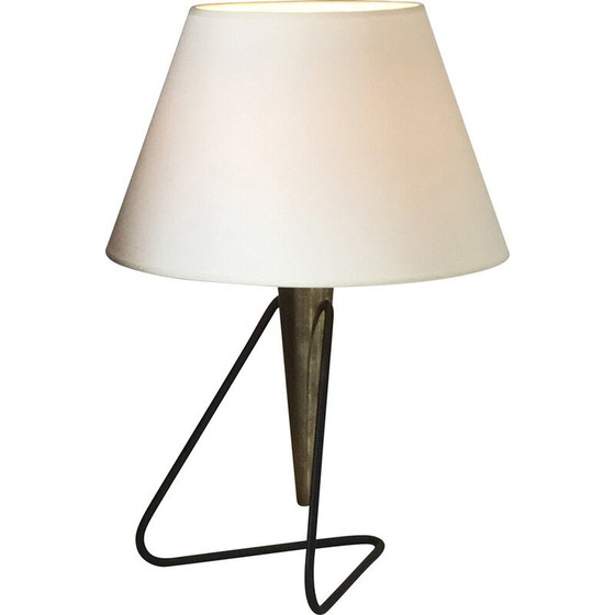Image 1 of Lampe vintage en métal et laiton, 1960