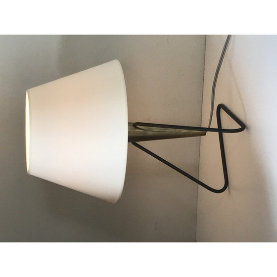 Image 1 of Lampe vintage en métal et laiton, 1960
