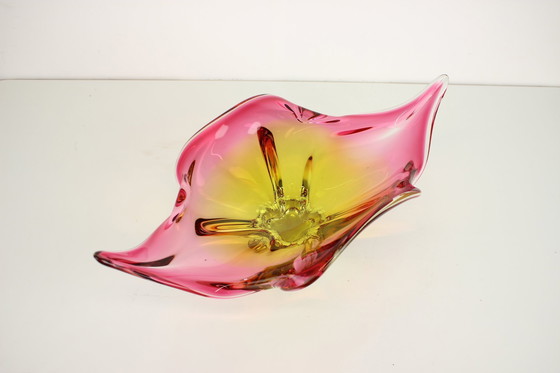 Image 1 of Bol en verre d'art bohémien par Josef Hospodka, 1960's