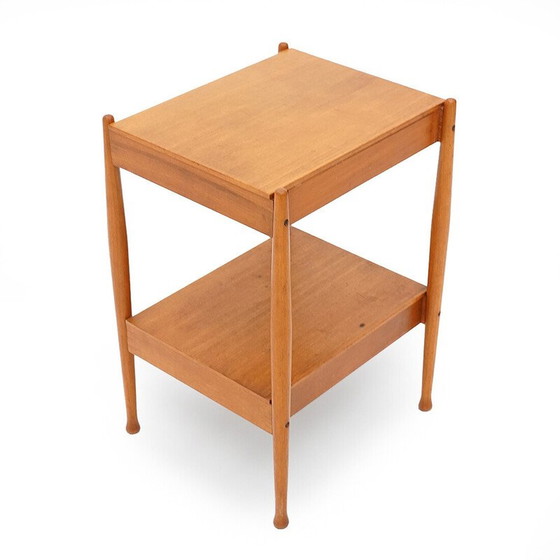 Image 1 of Table de chevet vintage avec tiroir en placage de teck pour Fratelli Reguitti, Italie 1960