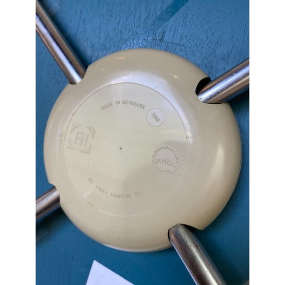 Image 1 of Paire de chaises vintage en bois et métal par Arne Jacobsen x Rolf Gjedsted pour Fritz Hansen, 1968