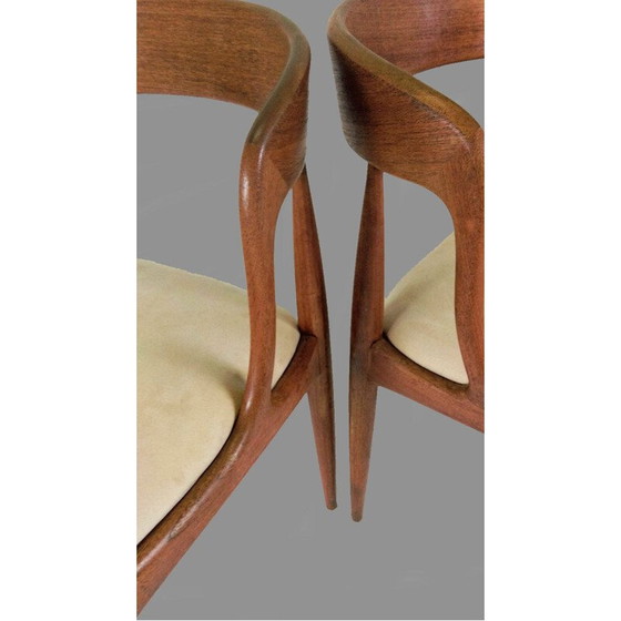 Image 1 of Ensemble de 6 chaises de salle à manger vintage en teck par Johannes Andersen pour Ørum Møbelfabrik, 1965