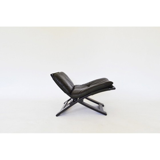 Image 1 of Ensemble de salon Kroken en cuir vintage par Åke Fribytter pour Nelo Mobel, 1970