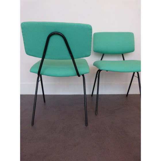 Image 1 of Ensemble de 4 chaises à compas, Pierre GUARICHE - années 1950