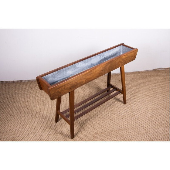 Image 1 of Jardinière d'intérieur vintage en hêtre et zinc par Brdr Dalsaargd pour Illum Bolighus, Danemark 1960