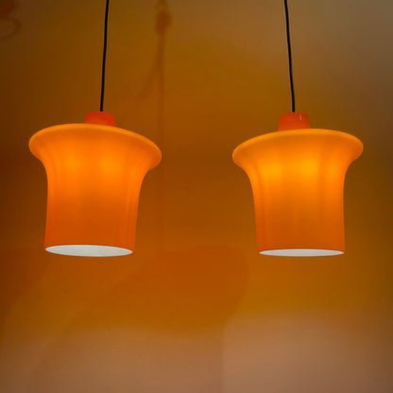 Image 1 of  Lampes suspendues Raak Amsterdam - Verre orange (B-1204) - 1970