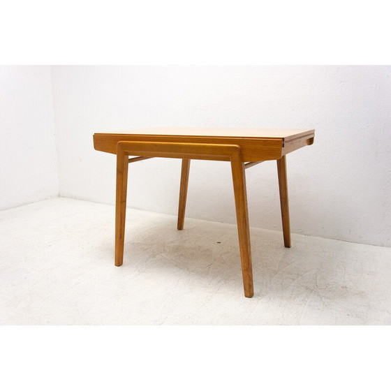 Image 1 of Table pliante vintage en bois de frêne et de hêtre par Bohumil Landsman pour Jitona, Tchécoslovaquie 1970