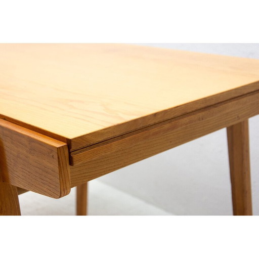 Table pliante vintage en bois de frêne et de hêtre par Bohumil Landsman pour Jitona, Tchécoslovaquie 1970
