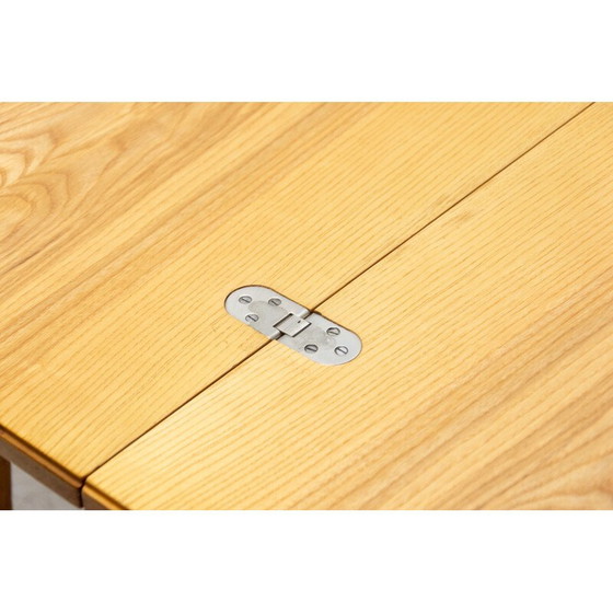 Image 1 of Table pliante vintage en bois de frêne et de hêtre par Bohumil Landsman pour Jitona, Tchécoslovaquie 1970