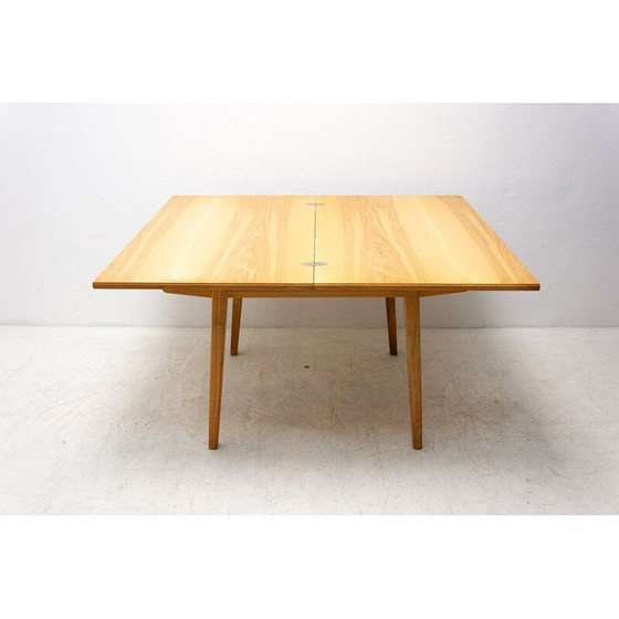 Image 1 of Table pliante vintage en bois de frêne et de hêtre par Bohumil Landsman pour Jitona, Tchécoslovaquie 1970