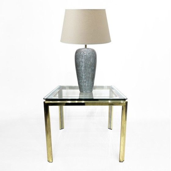 Image 1 of Table d'appoint vintage en laiton et chrome par Renato Zevi, Italie 1970