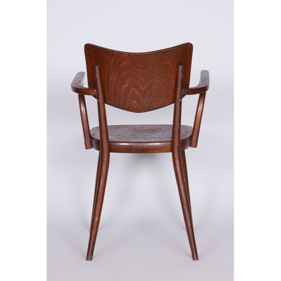 Image 1 of Chaise Vintage Art Déco en hêtre par Radomir Hofman pour Ton, Tchécoslovaquie 1940