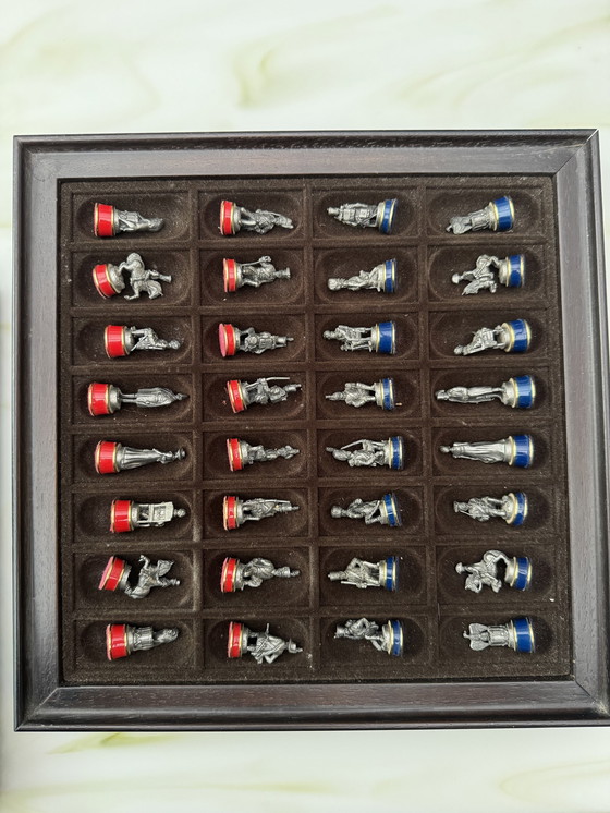 Image 1 of Jeu D’Échecs Par Franklin Mint: Bataille De Waterloo