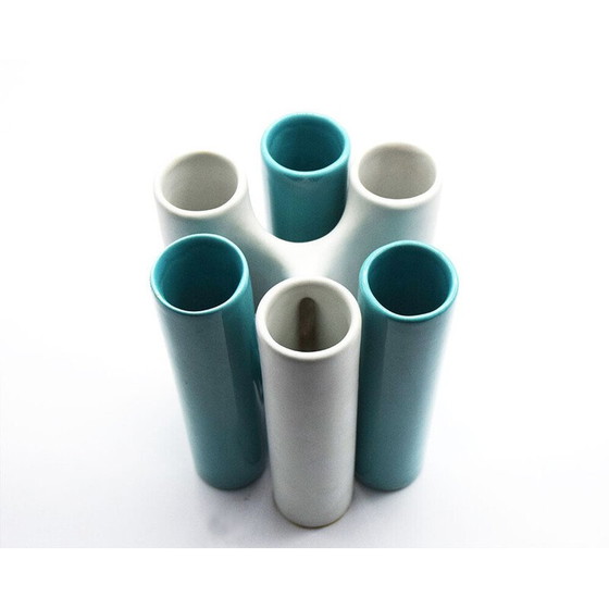 Image 1 of Vases vintage en céramique à emboîtement par Enzo Bioli pour Il Picchio, 1970