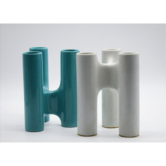 Image 1 of Vases vintage en céramique à emboîtement par Enzo Bioli pour Il Picchio, 1970