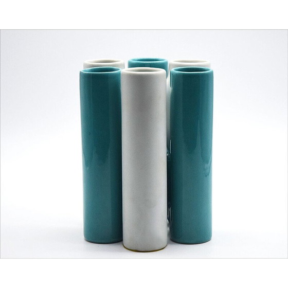 Image 1 of Vases vintage en céramique à emboîtement par Enzo Bioli pour Il Picchio, 1970