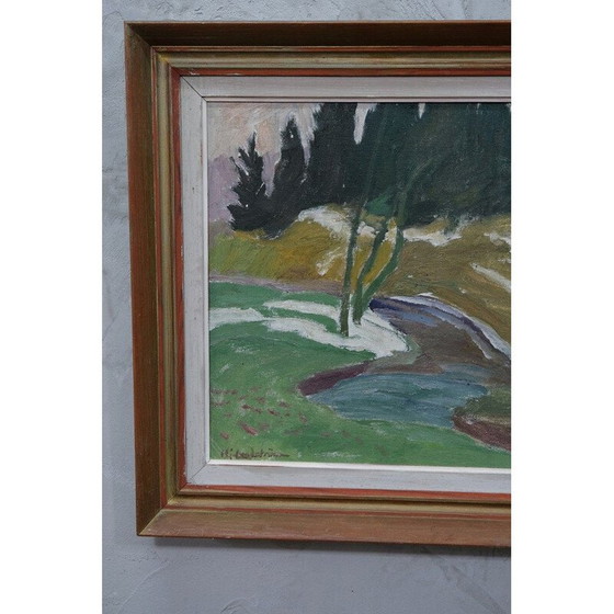 Image 1 of Peinture vintage de Hjalmar Lundström, Suède 1950.