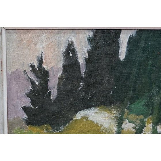Image 1 of Peinture vintage de Hjalmar Lundström, Suède 1950.