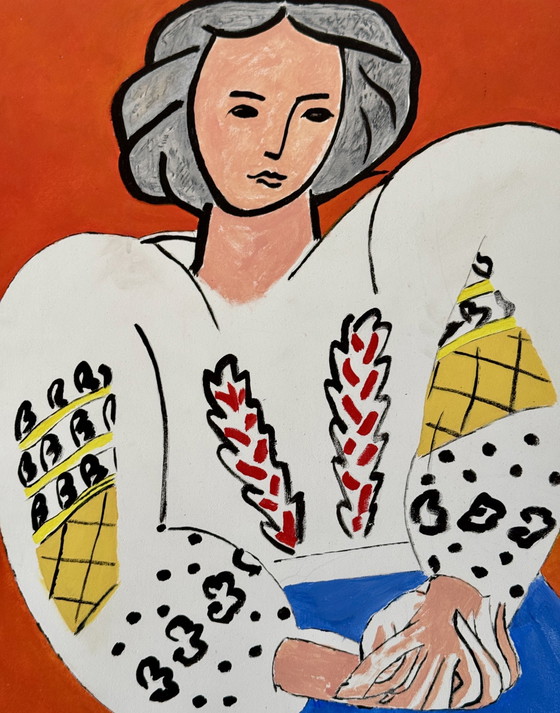 Image 1 of Peter Waterschoot 1969-2022 Superbe Peinture Hommage À Henri Matisse