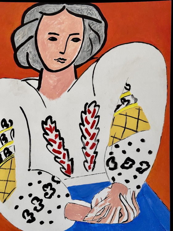 Image 1 of Peter Waterschoot 1969-2022 Superbe Peinture Hommage À Henri Matisse