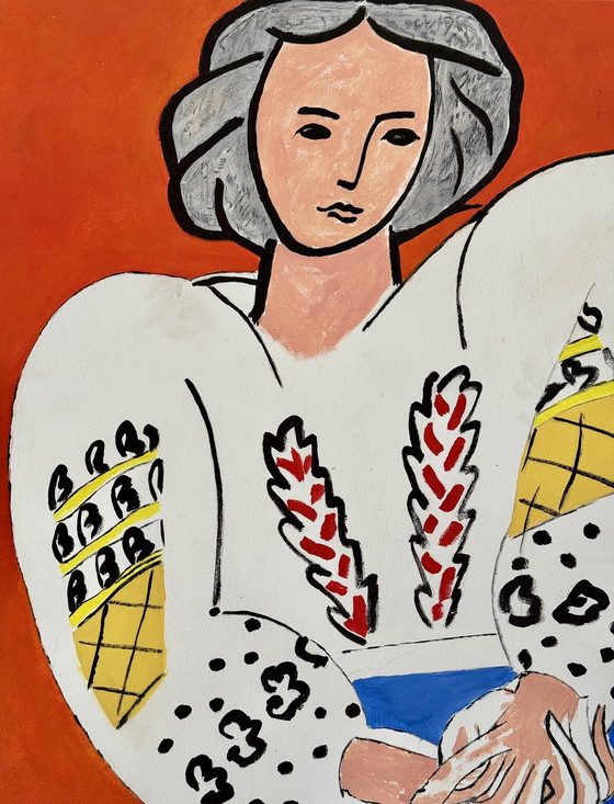 Image 1 of Peter Waterschoot 1969-2022 Superbe Peinture Hommage À Henri Matisse