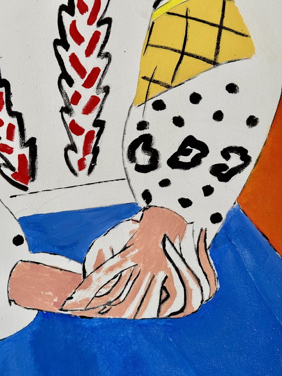 Image 1 of Peter Waterschoot 1969-2022 Superbe Peinture Hommage À Henri Matisse